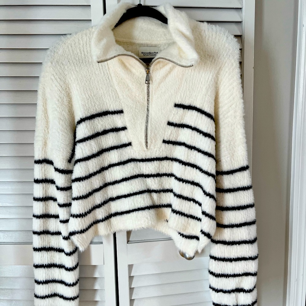 Abercrombie Eyelash Half-Zip Sweater